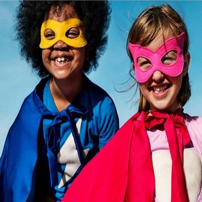 Superhero girls photo square for product page