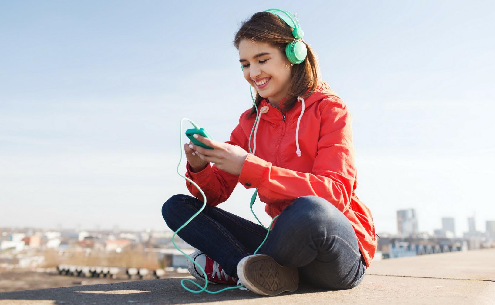 Teen Girl with Phone Photo