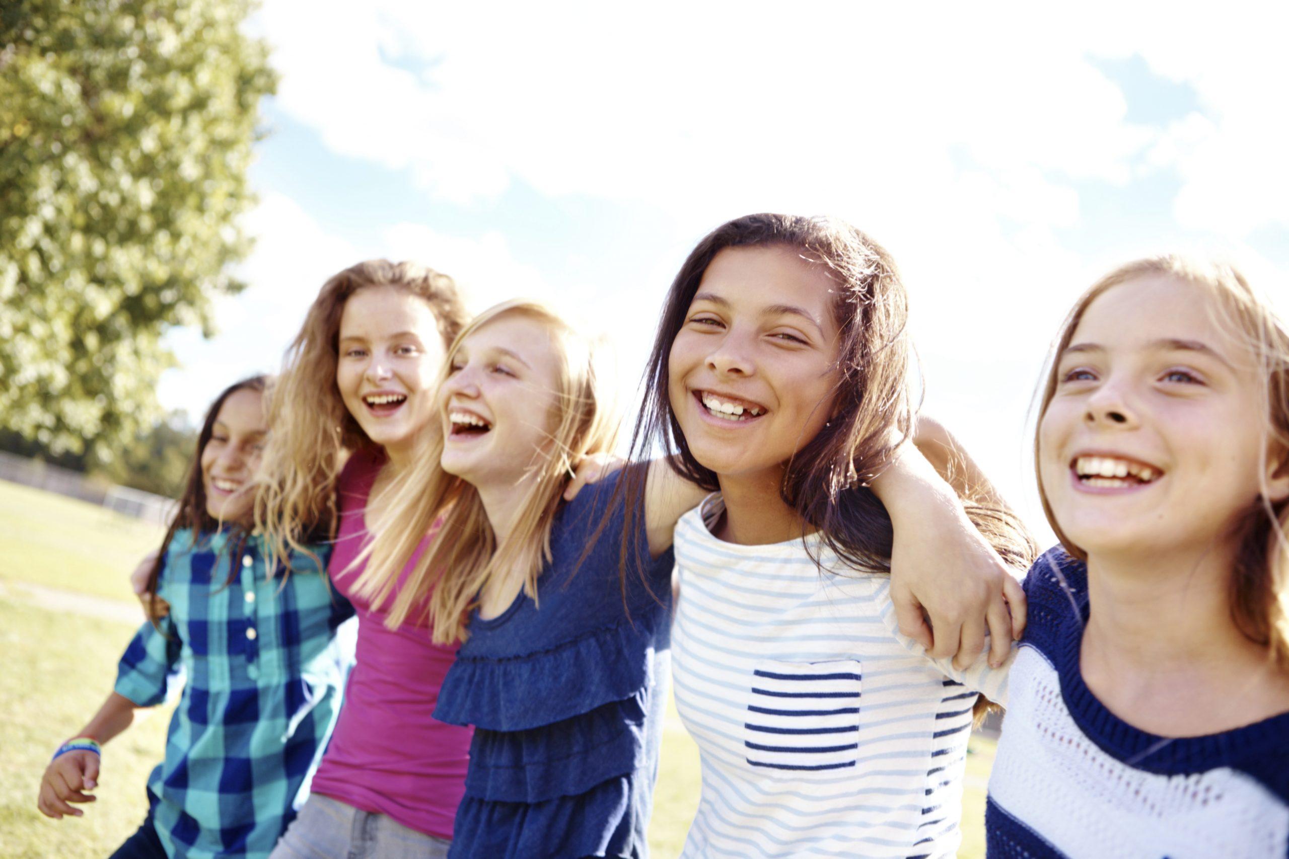 Making each other laugh iS midschool girls scaled